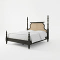 Dark Walnut Sheesham Wood Bed for Bedroom